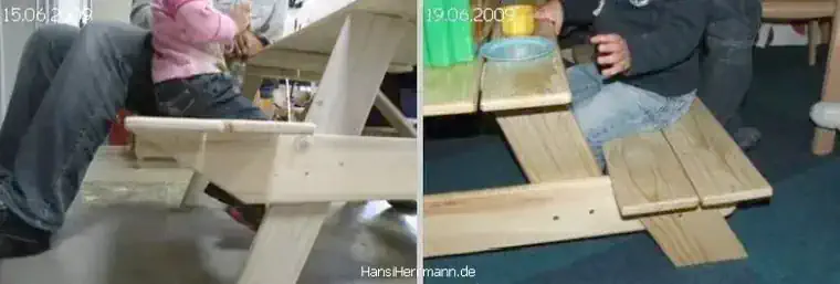 Tisch + Bank für Kita-Kids