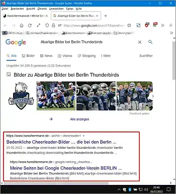 Google-Suche: Abartige Bilder bei Berlin
 Thunderbirds