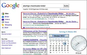 Google-Suche: abartige cheerleader-bilder