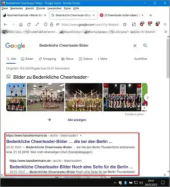 Google-Suche: Bedenkliche Cheerleader Bilder