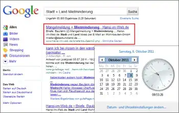 Google-Suche: Stadt + Land
 Mietminderung