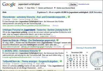 Google-Suche: jugendamt unfähigkeit