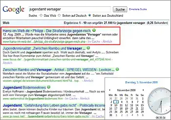 Google-Suche: jugendamt versager