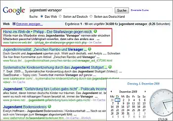 Google-Suche: jugendamt versager