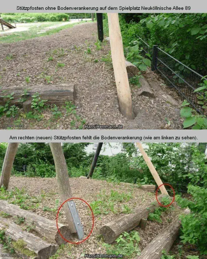 Gefährliche Seilbahn auf Spielplatz