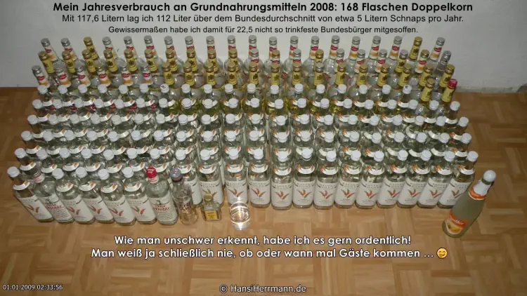 Meine Leergut-Sammlung 2008.