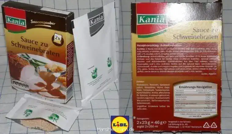 Mogelpackung: KANIA Soßenpulver von LIDL