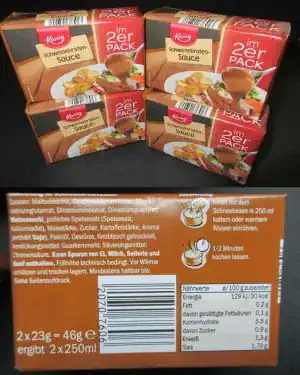 KANIA-Soßenpulver-Verpackung endlich korrekt!
