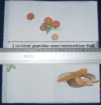 Rossmann halbierte Küchentücher
 sind 1 cm kleiner