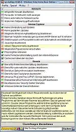 xp-AntiSpy: Programm-Fenster