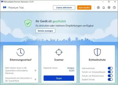 Malwarebytes Anti-Malware: Setup Bild 1
