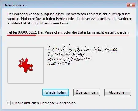 Windows-Fehler-Meldung: 0x80070052