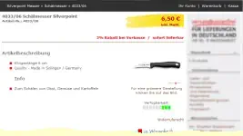WÜSTHOF-Schäl-Messer: Rechnung